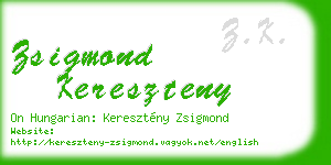 zsigmond kereszteny business card